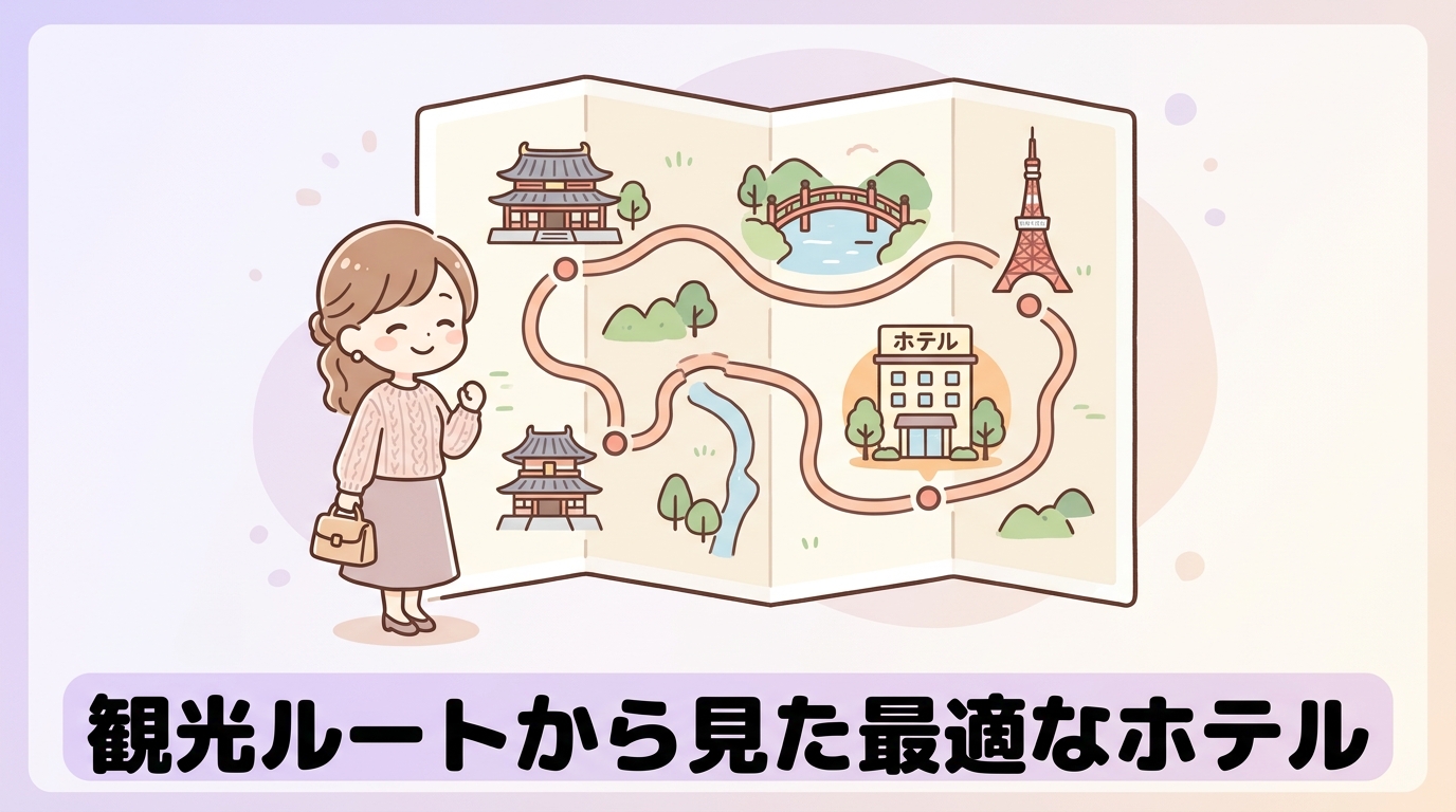 観光ルートから見た最適なホテル比較