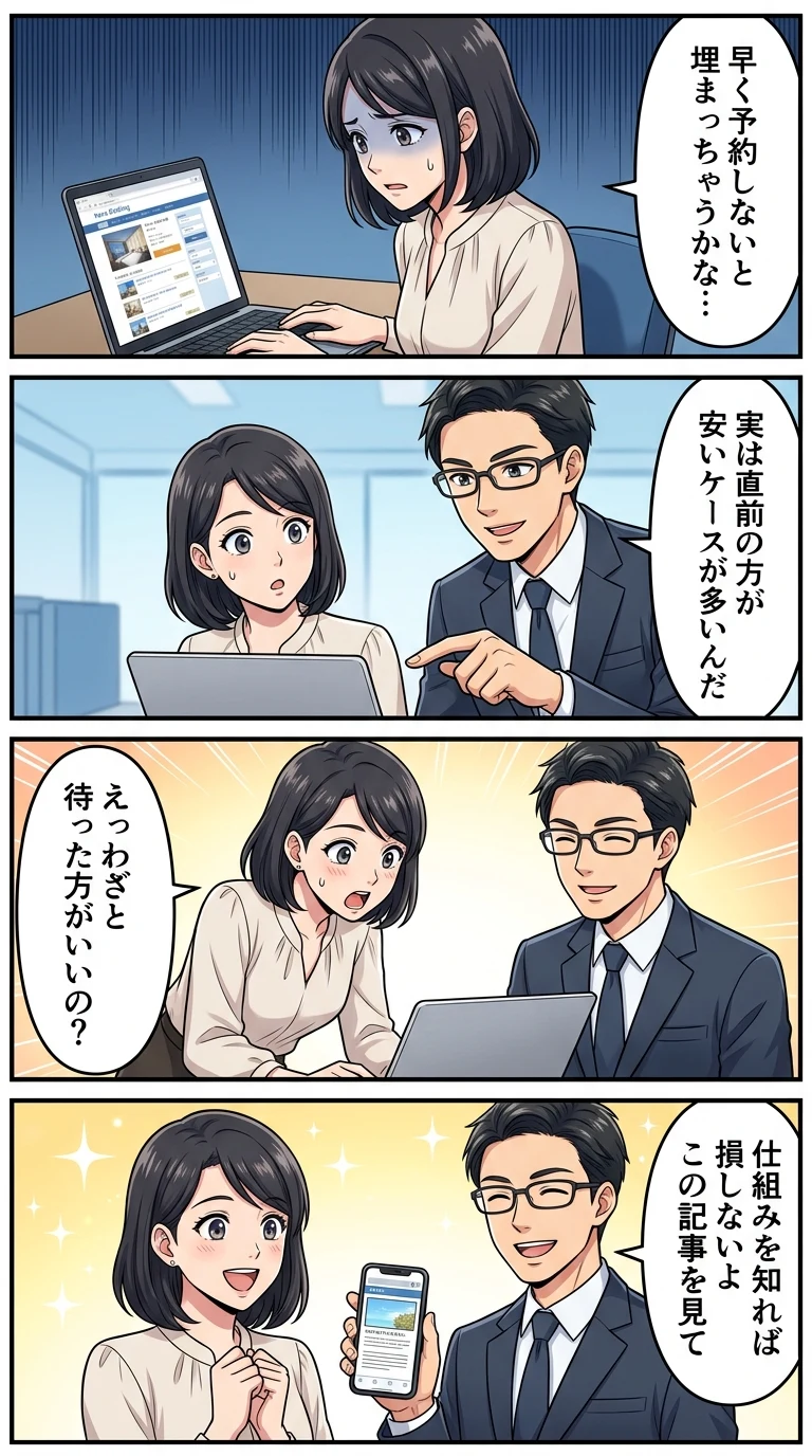 ホテル 近くなると安くなる
