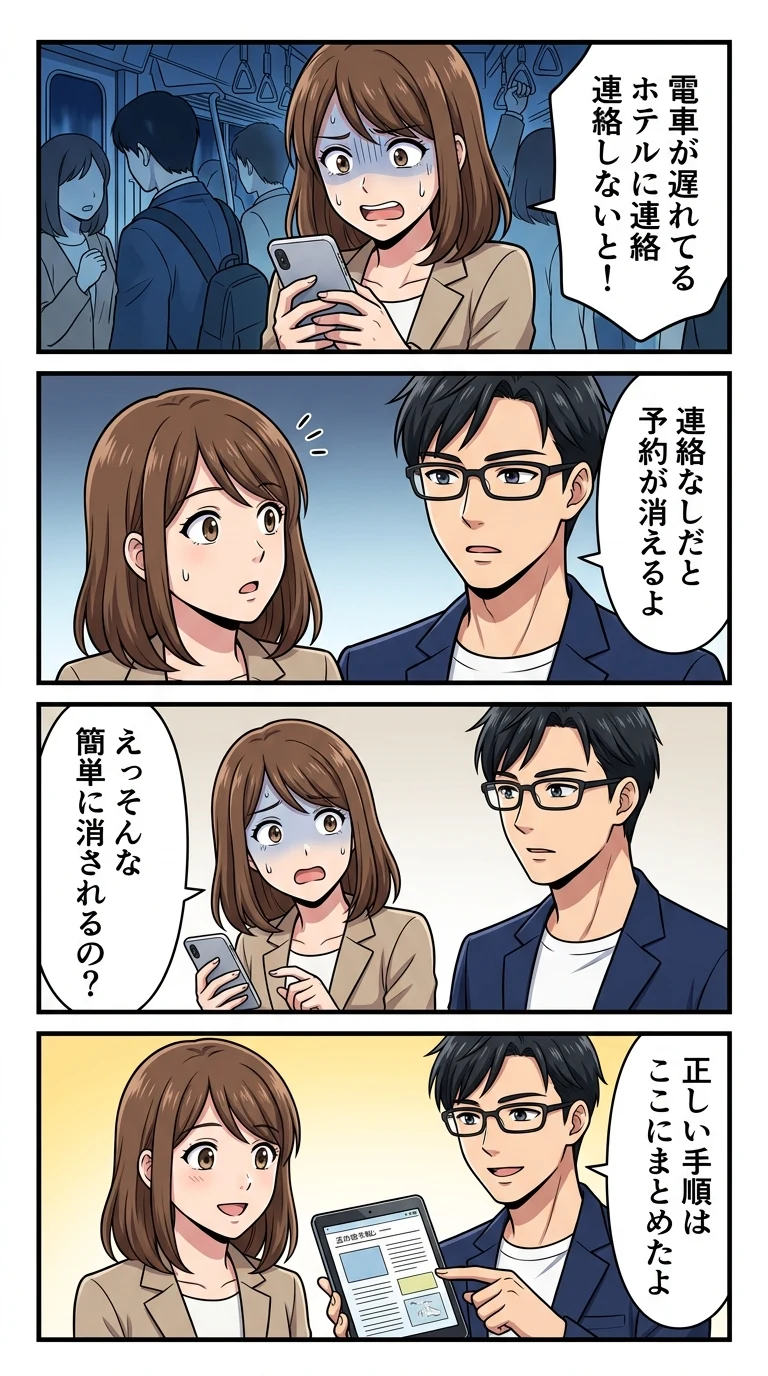 ホテル チェックイン 遅れる 連絡