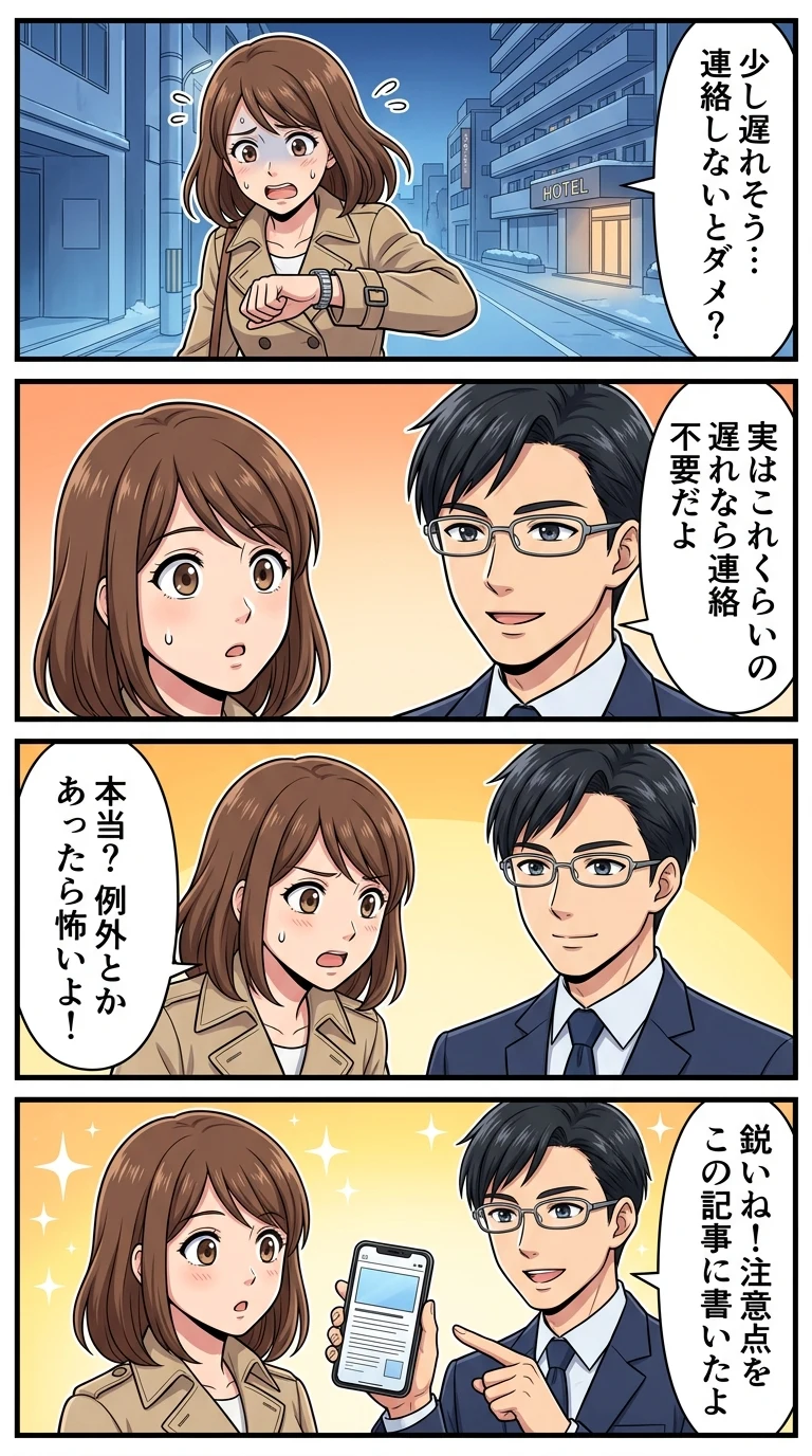 ホテル チェックイン 遅れる 15分