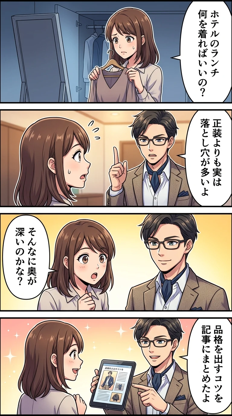 ホテル ランチ 服装