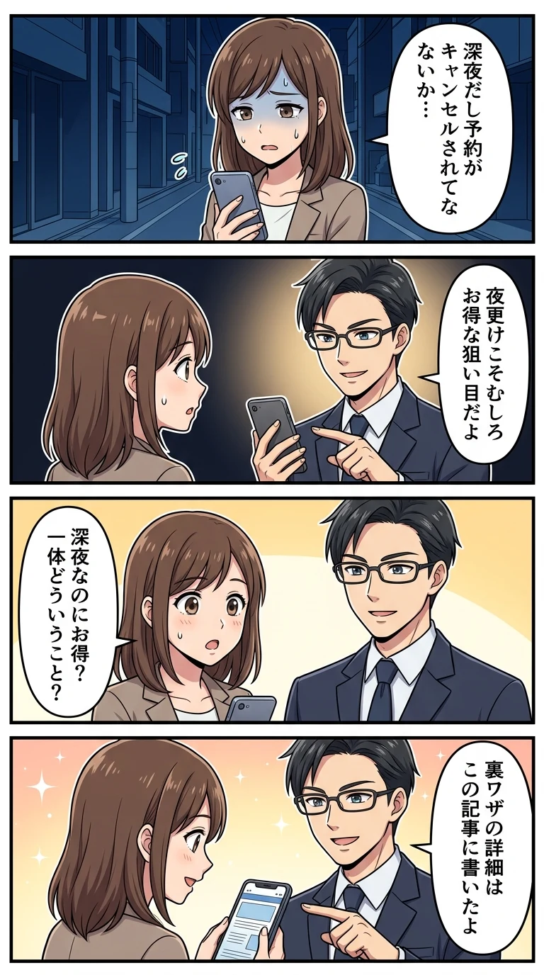 ホテル 0時チェックイン