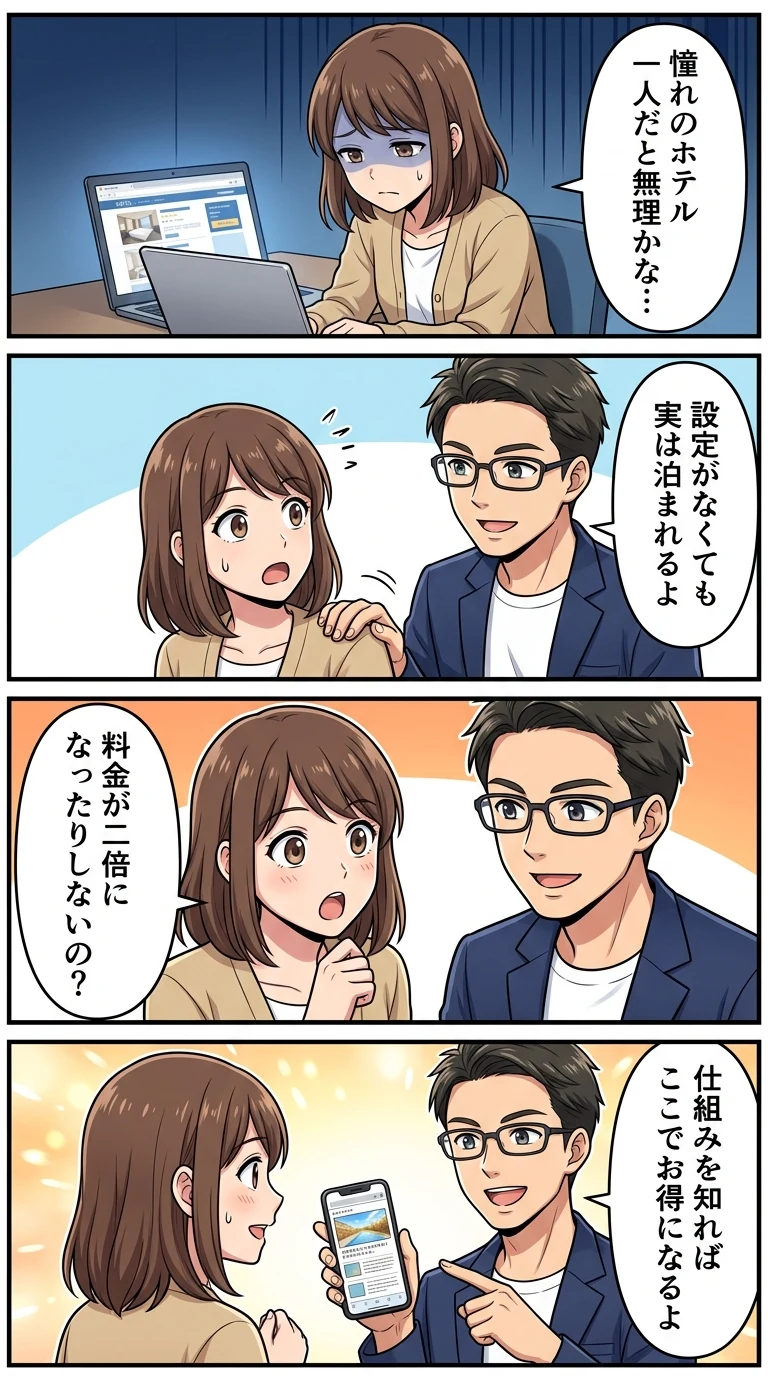 ホテル 2名1室 1人