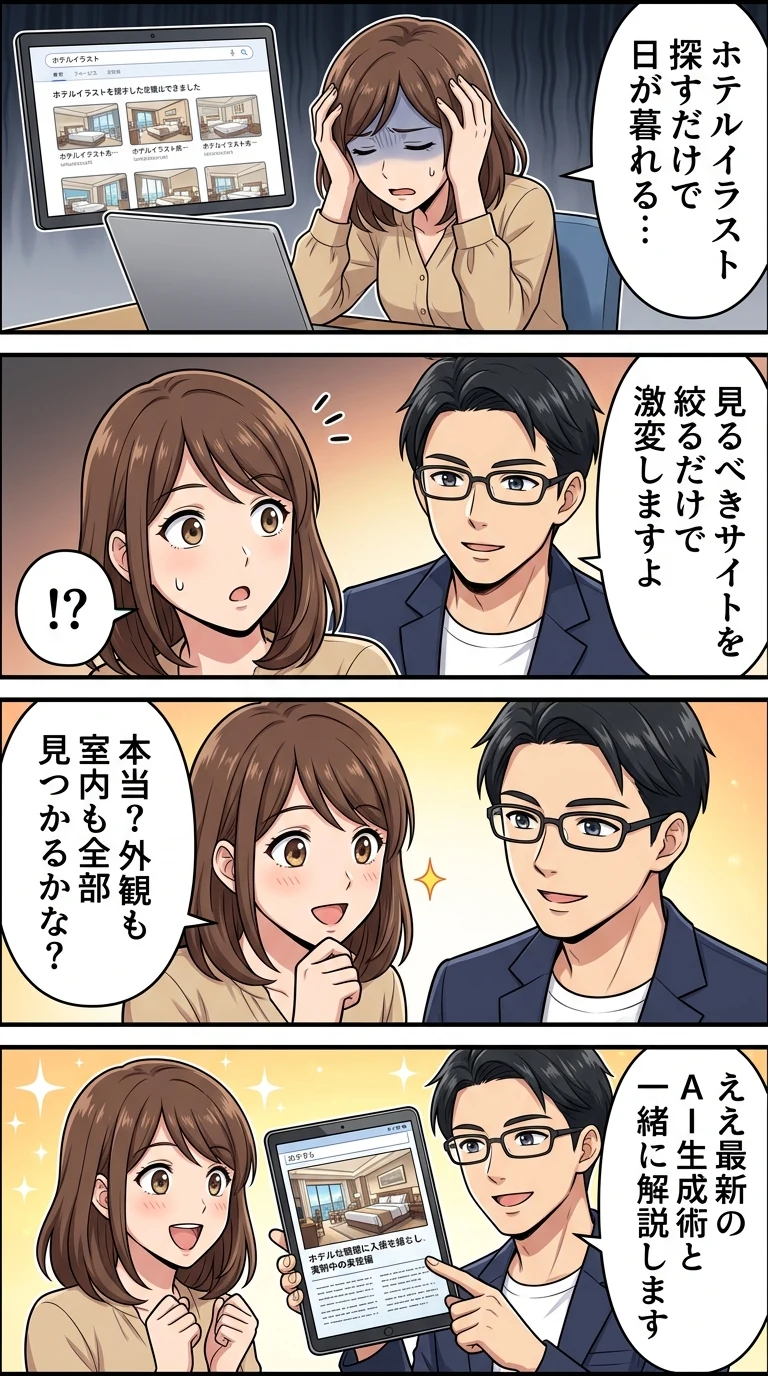 ホテル イラスト