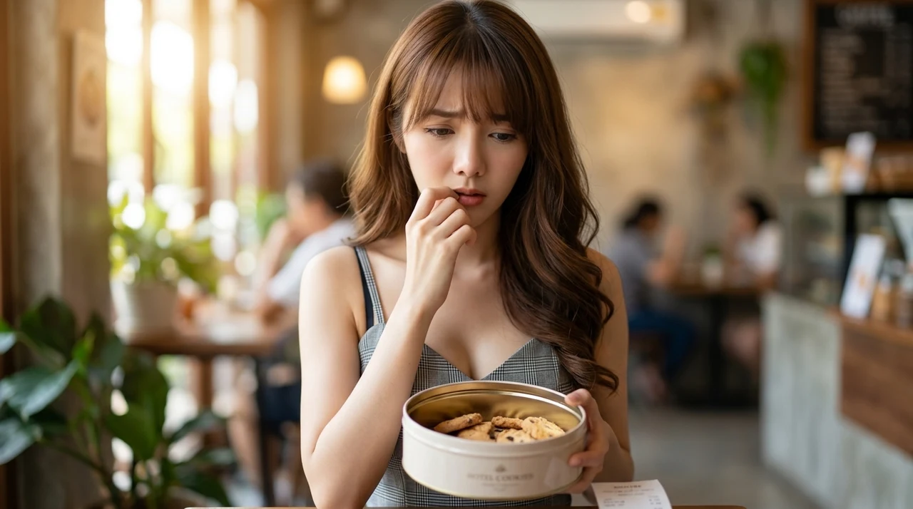 ホテルクッキー缶を購入する前に知りたい3つのデメリットをイメージした写真風の画像
