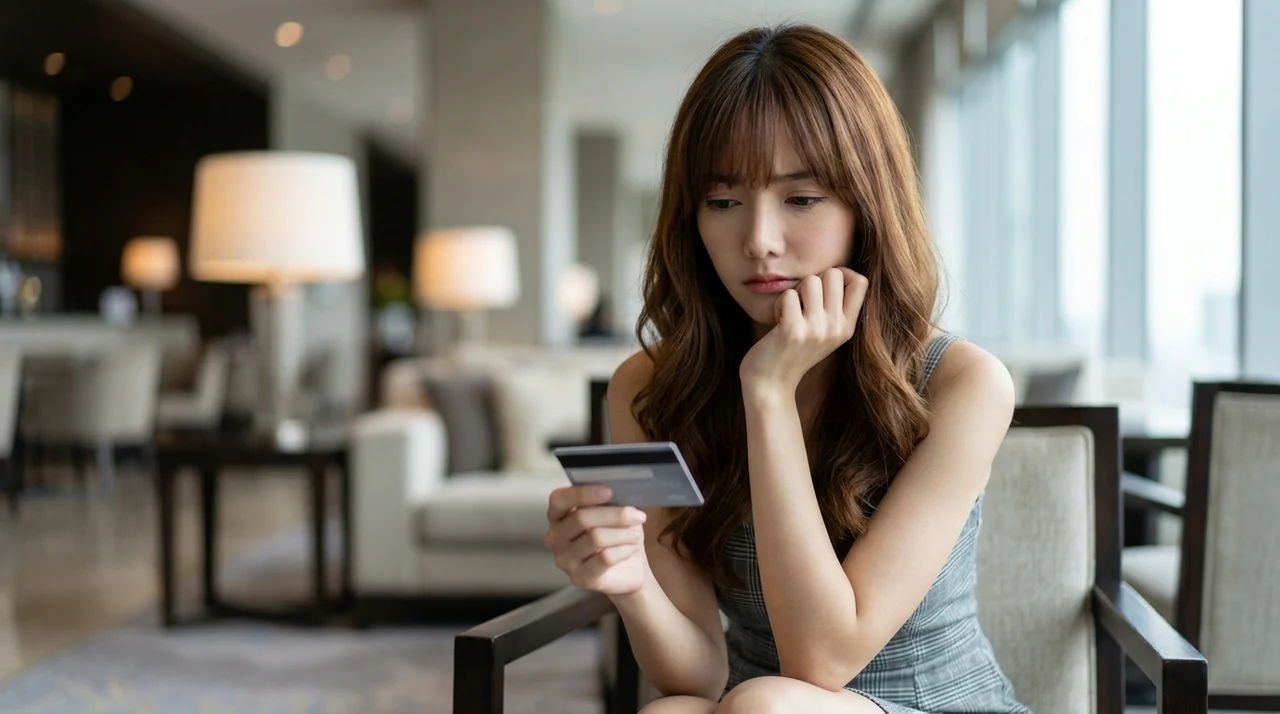 ホテル系クレジットカードの契約前に知るべきデメリットをイメージした写真風の画像