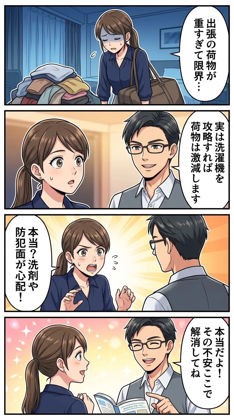 ホテル コインランドリー 使い方